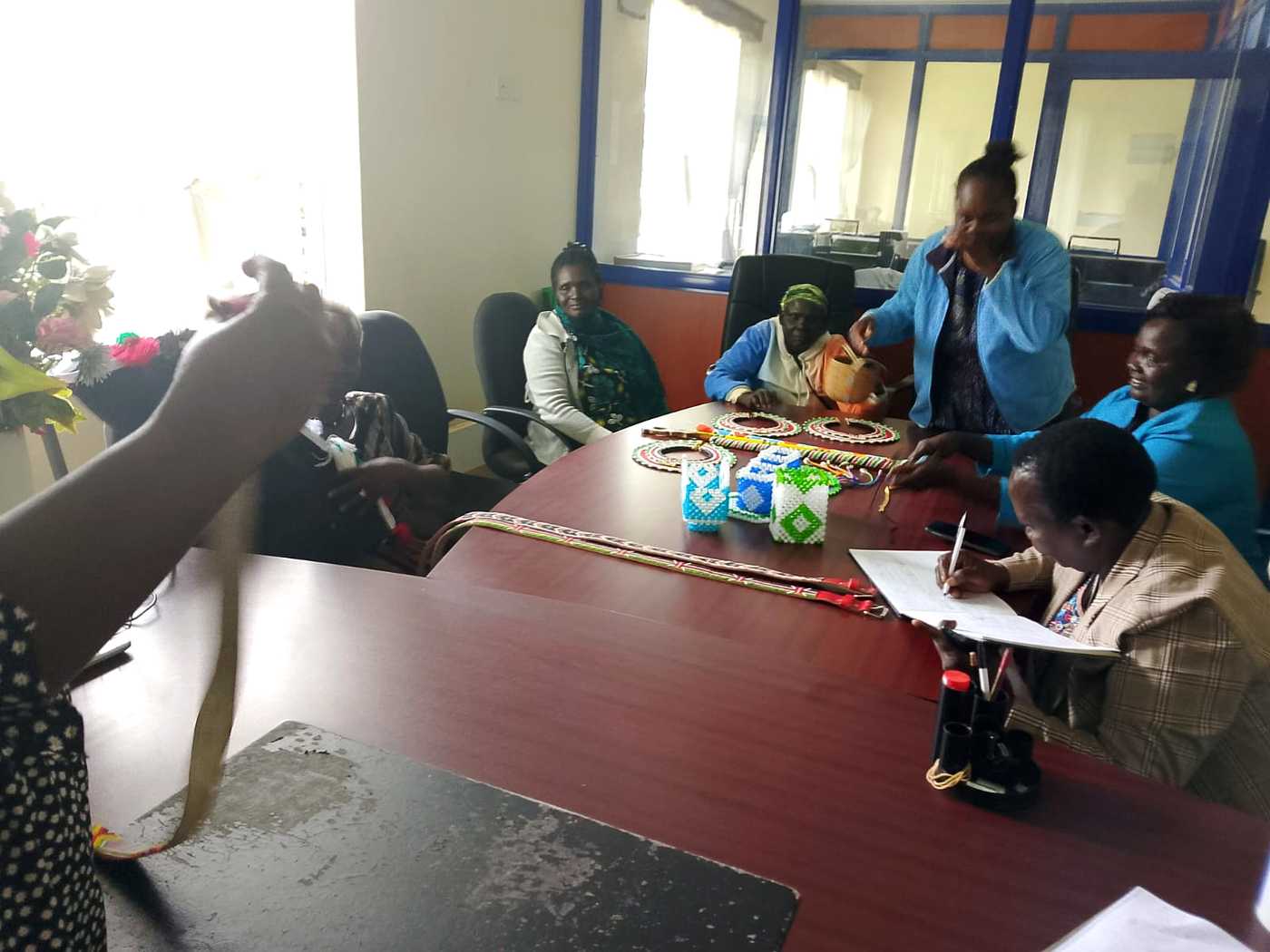 Traditional beadwork skills training at Klatan